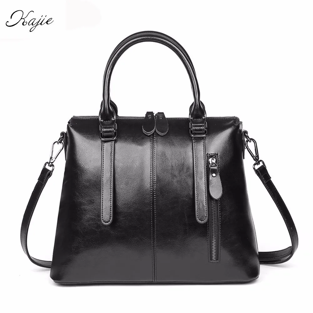 Сумка Kajie Tote из натуральной кожи с вощеным маслом|Сумки ручками| |