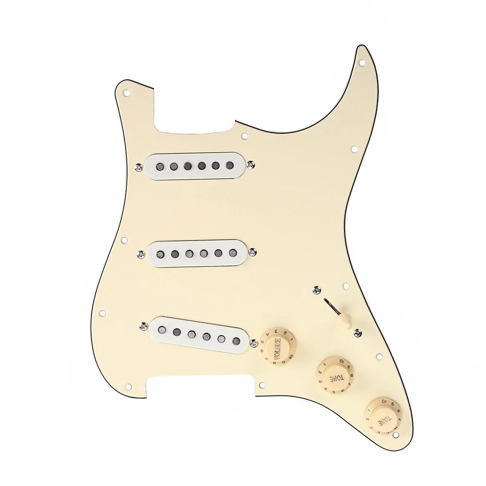 Электрогитара нагрузки Pickguard Prewired Loaded SSS Alnico V пикапы для ST гитары|Детали и