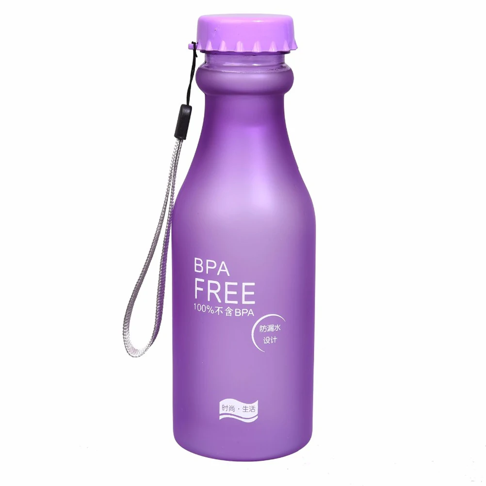 550ml Plastic Frosted Water Drinking Bottle Unbreakable BPA Free Water