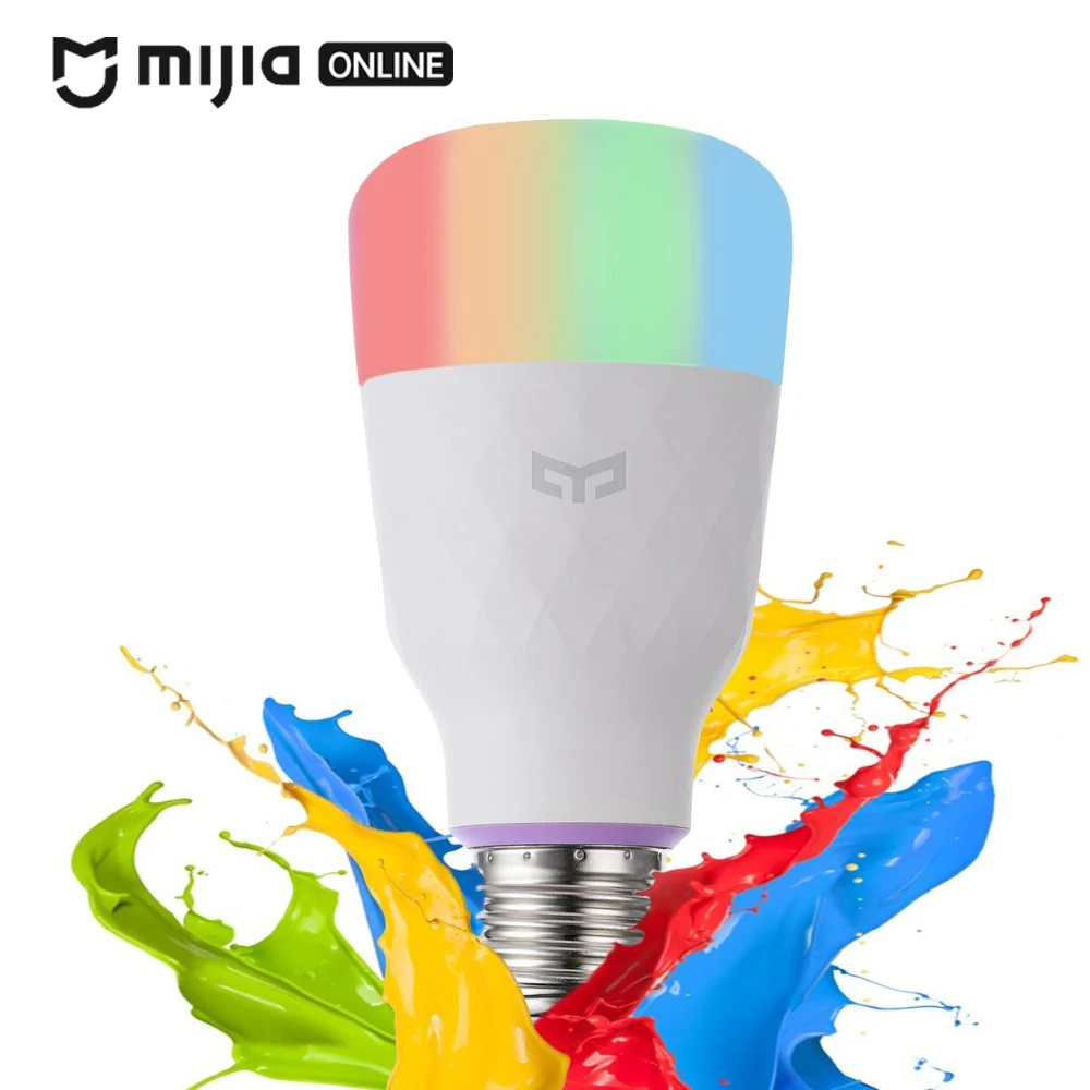 

Original Xiaomi Yeelight intelligent LED bulb 800 lumens 10W E27 lemon intelligent lamp for My home App White / RGB option