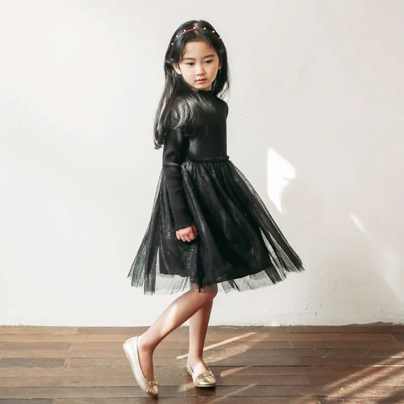 Новое осеннее платье для девочек кружевные вечерние платья принцессы с длинными рукавами для больших девочек детские рождественские платья возраст 6, 8, 10, 12, 14 лет