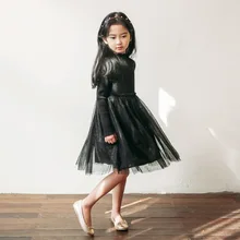 Новое осеннее платье для девочек кружевные вечерние платья принцессы с длинными рукавами для больших девочек детские рождественские платья возраст 6, 8, 10, 12, 14 лет