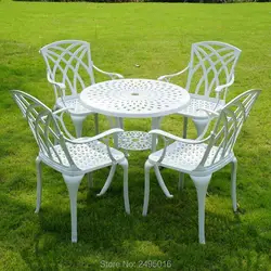 Set-5pcs литая алюминиевая мебель для веранды стул и стол, уличная мебель модный дизайн для сада