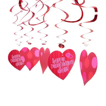

30 pcs/Set Valentines Day Party Decor Heart Dangling Swirl Pendant Spiral Hanging Ornament for Engagement Anniversary Wedding