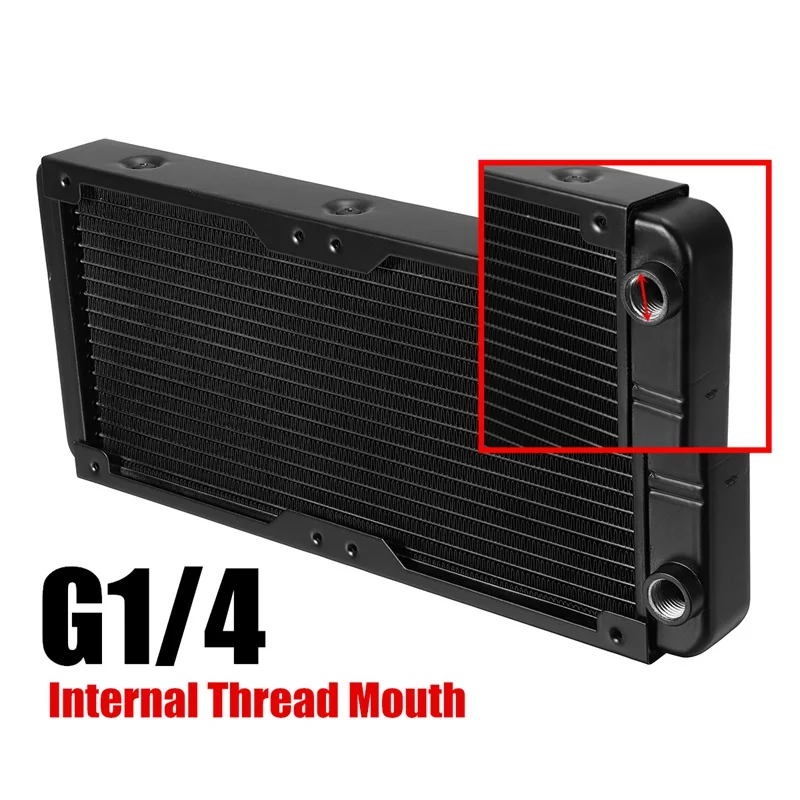 NEW G1//4 90mm Aluminum Computer Water Cooling Cooler Radiator For CPU US