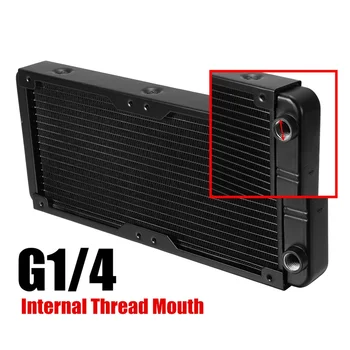 

G1/4 18Tubes 240mm Aluminum Computer Radiator Water Cooling For PC CPU Heat sink New Exchanger CPU Heat Sink For Laptop Desktop