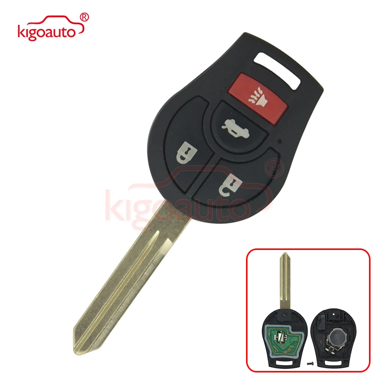 Kigoauto дистанционный ключ 3 кнопки с паникой для 2008 2014 Nissan Cube Rogue Juke Versa 434 МГц чипом
