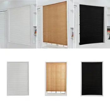 

Non-woven Balcony Blinds Self-Adhesive Pleated Blinds Half Blackout Bathroom Living Room Bedroom Kitchen Windows Curtain Shades