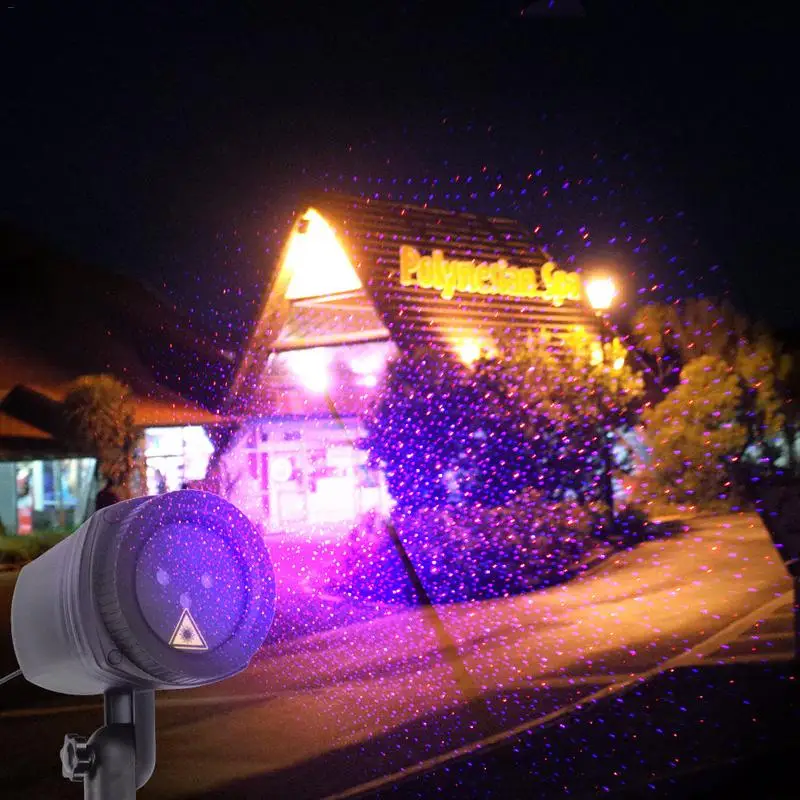 

Outdoor RF Remote Control RGB Dynamic Starry Laser Projector New Year Holiday Light Christmas Tree Decorations For Home