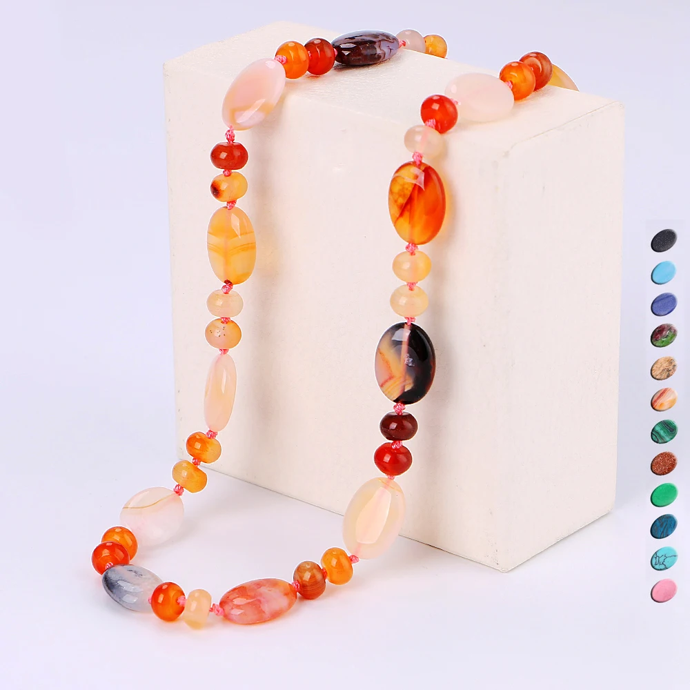 LBLS Natural Stone Necklaces for Women Manmade Boho Bohemian Statement Necklace Fashion Crystal Beads | Украшения и аксессуары