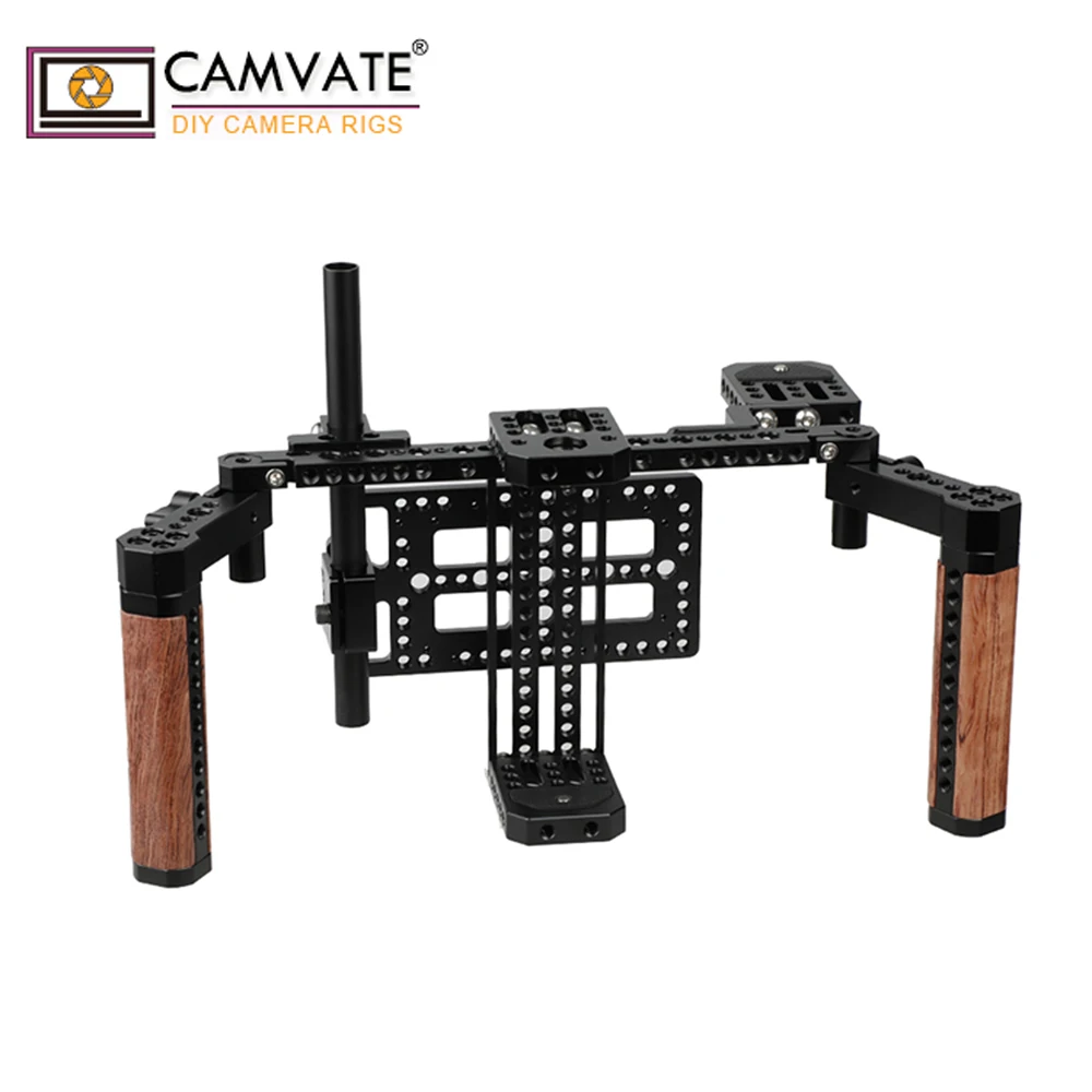 

CAMVATE 5" and 7" LCD monitor Director's Monitor Cage Kit with Wood Handles C1763 camera photography accessories