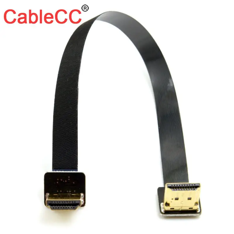 

Cablecc CYFPV Dual Up Angled 90 HDMI Type A Male to Male HDTV FPCCable 50cm for FPV HDTV