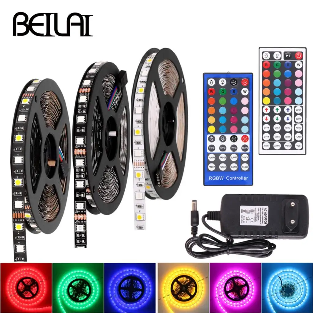 

RGB LED Strip Waterproof RGBW DC12V 5050 white Black PCB WIFI RGBWW Flexible LED Light Strips Neon Tape Remote Christmas
