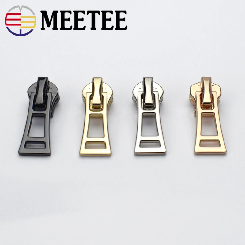 

10pcs/20pcs Meetee Zipper Sliders Pulls Lock 5# Zip Head for Metal Zippers DIY Handbag Bags Clothing Sewing Accessories Tailor