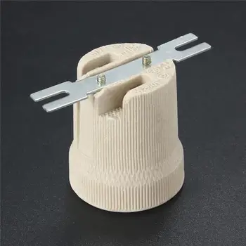 

1Pcs E27 Lamp Base Holder Vintage 220V Ceramics Edison Lamp Fittings Socket Heat-resistance Fixing Bracket Large Screw Cap #05