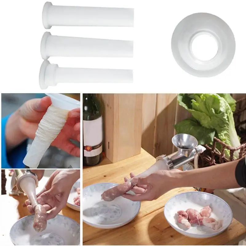 

3 PCS/Set Food Grade Quality Meat Grinder Handmade Sausage Stuffing Tube Sausage Maker Stuffer Kitchen Accessories