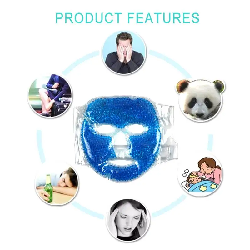 Eye Mask Gel Cold Pack Under Eyes Puffy Dark Circles Therapeutic Heat Compress with Cover for 2