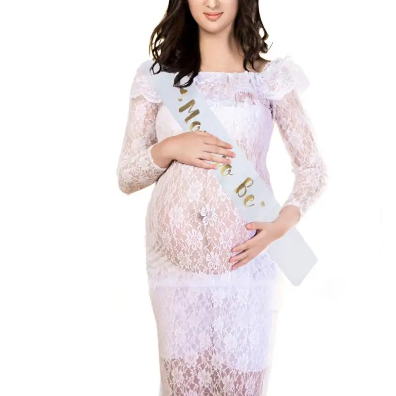 Атласный пояс Mom To Be с золотыми блестящими шрифтами для беременных вечерние