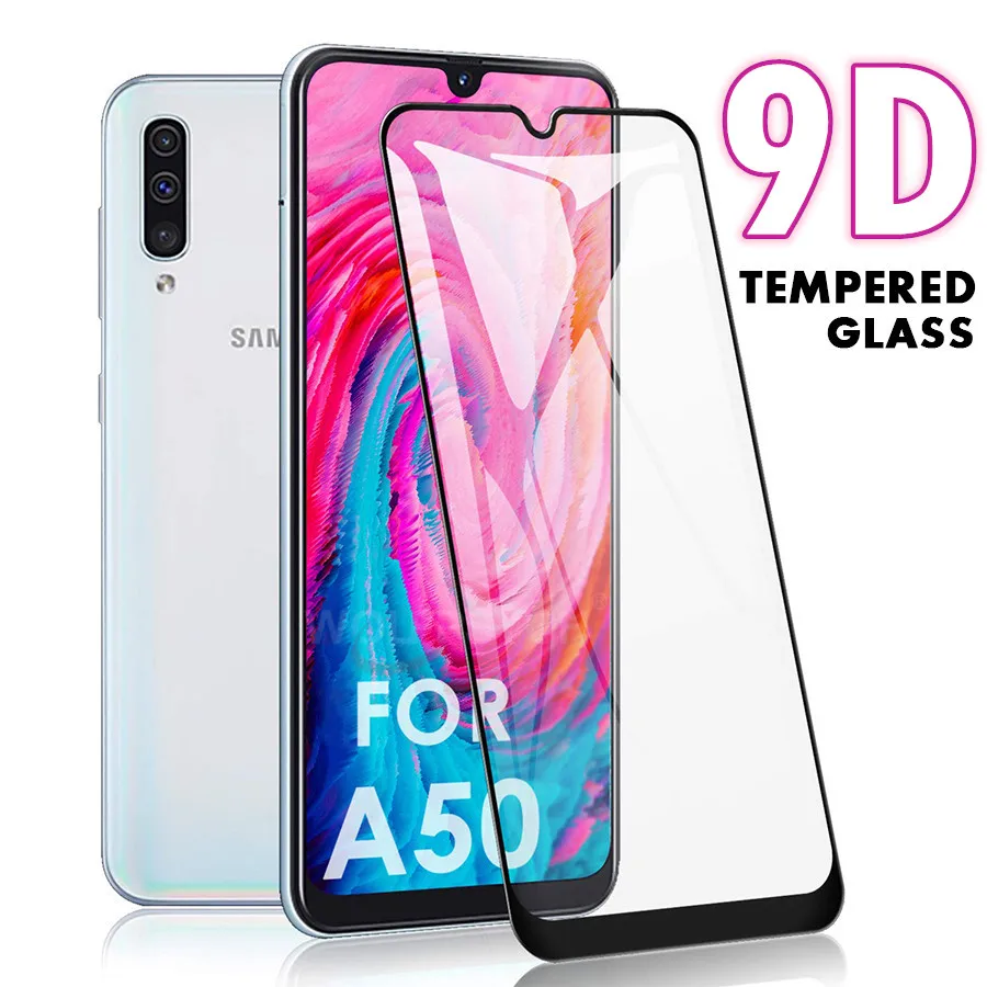 

9D Tempered Glass For Samsung A90 A80 A70 A60 A50 A40 A30 A20 A10 Screen Protector Case For Galaxy M10 M20 M30 Protective Film