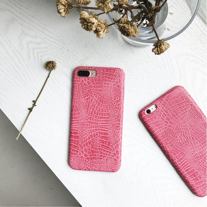 

Luxury Crocodile Leather Couple Phone Cases for iPhone XS MAX Case for iPhone X/XR/6/6S/7/8Plus 5 5S SE Case Soft PU Cover Lover