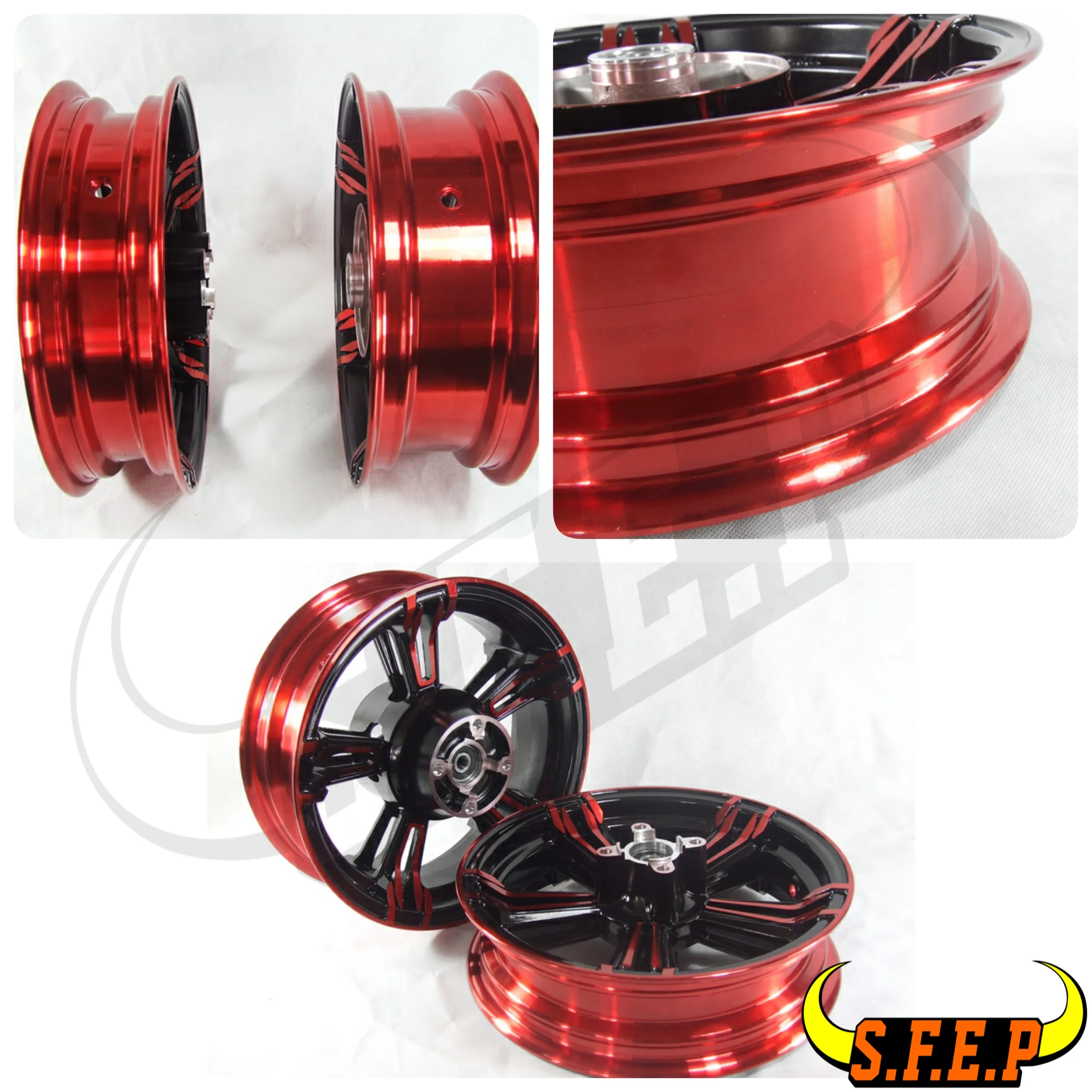 

CNC Motorcycle Type 2 Custom Wide Mag Wheels Rims For Honda Grom MSX125 MSX125SF