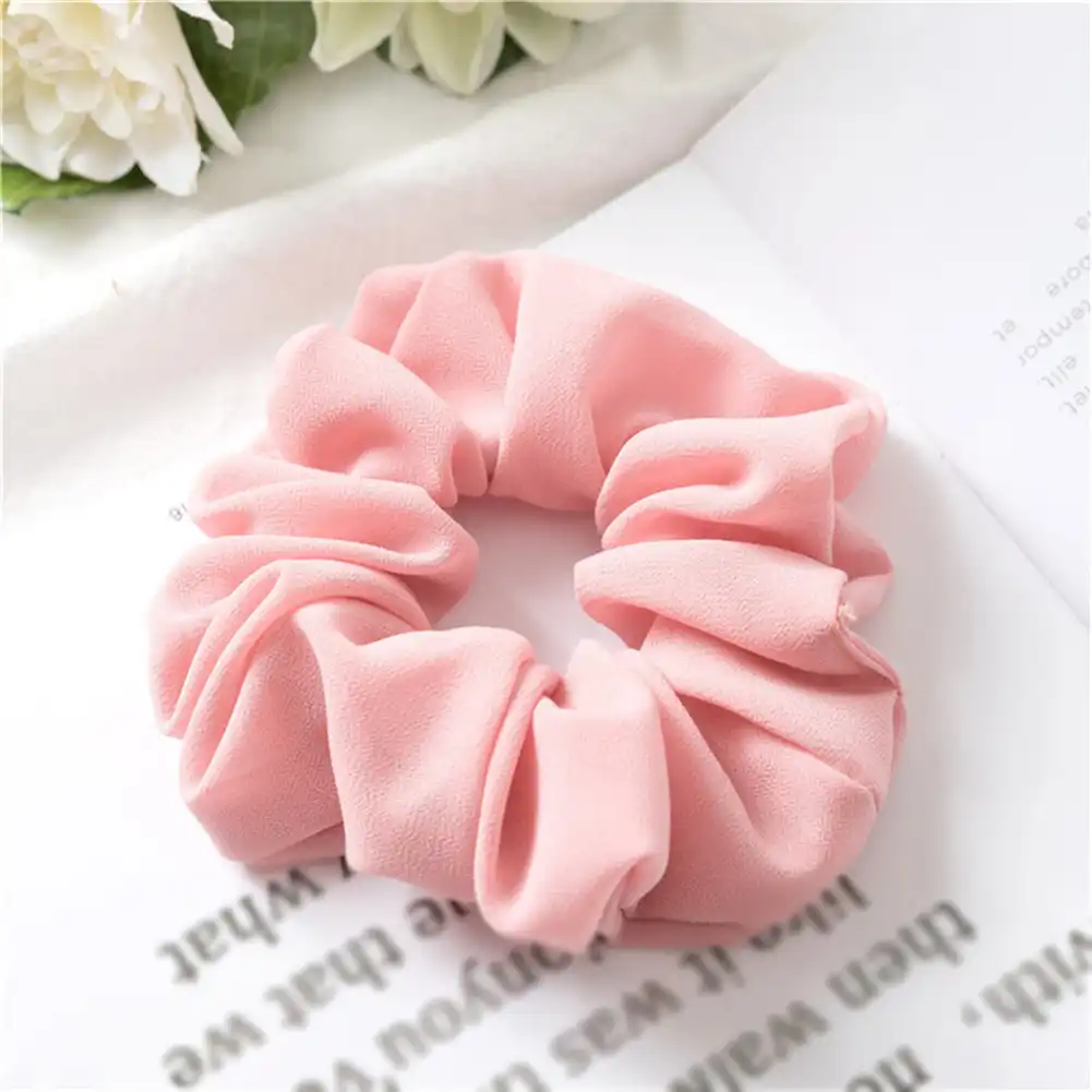 1Pc Fashion Soft Velvet Satin Big Elastic Hair Rope Scrunchies For