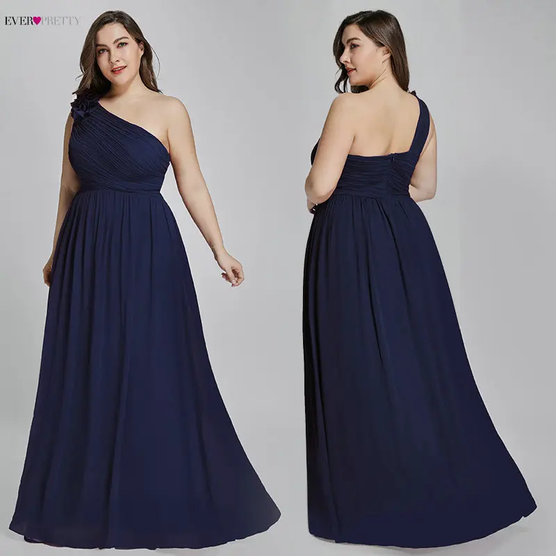 Элегантное Вечернее Платье Ever Pretty больших размеров длинное ТРАПЕЦИЕВИДНОЕ Бордовое платье с одним плечом длиной до пола темно-синее свадебное Выходное платье