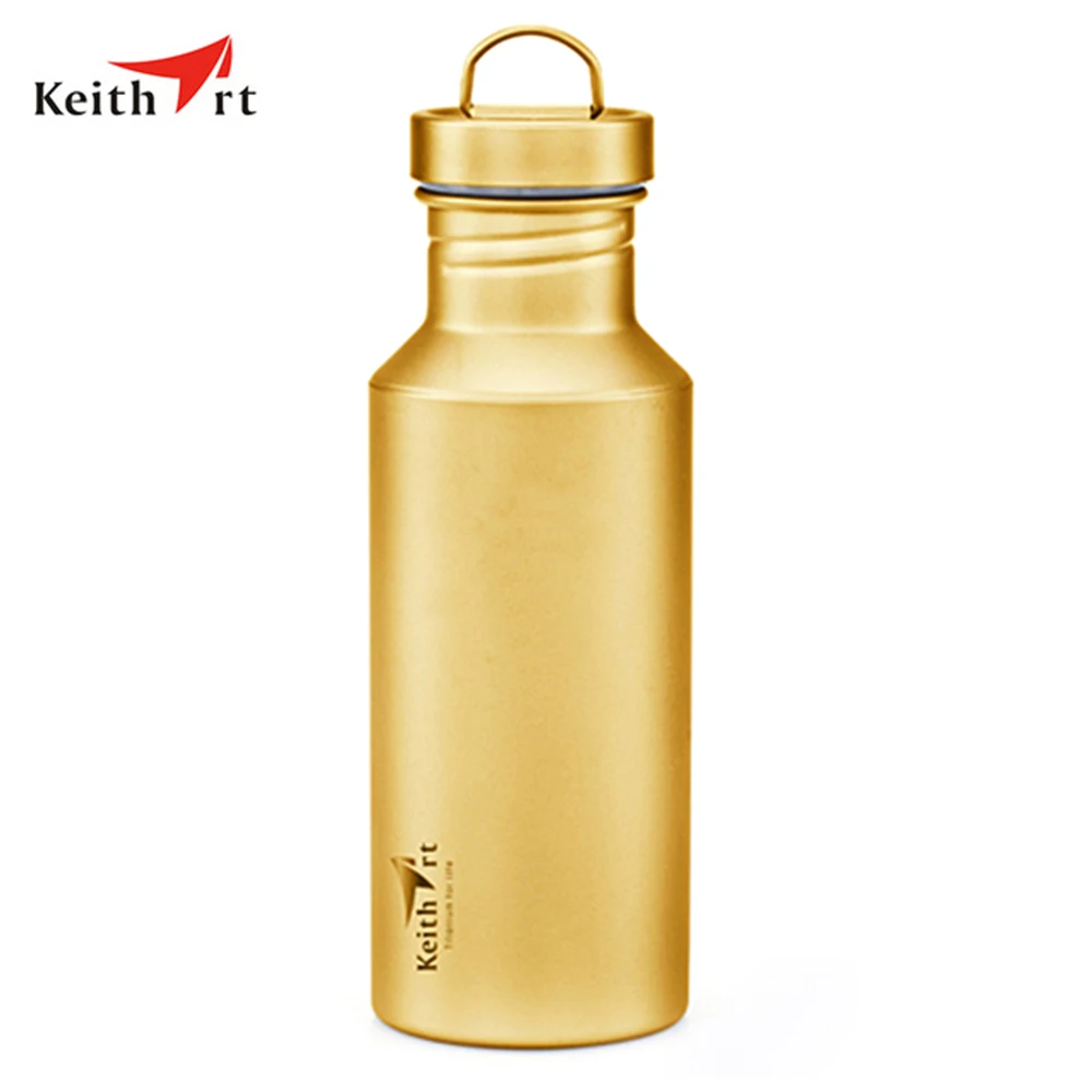 

Keithart 700ml Pure Titanium Sports Kettle with A Cleaning Rush High Strength Outdoor Camping Water Bottles Portable Drinkware