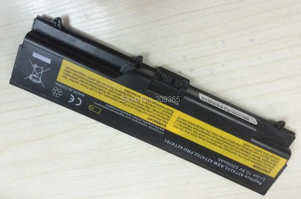 Аккумулятор для ноутбука Lenovo ThinkPad W520 L400 L410 L420 L500 L510 L520 SL400 SL410 SL500 SL510 T410