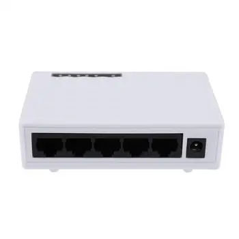 

5 Port 100Mbps Network Switch Adapter Cable Distributor EU/US Plug