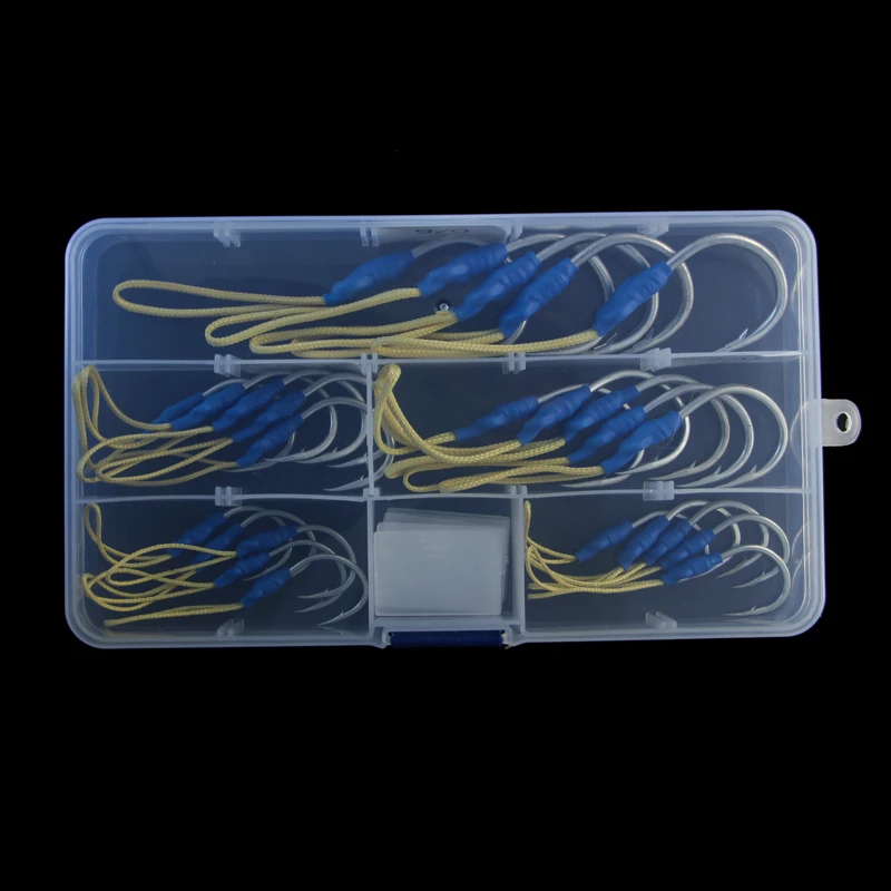 

1Set Size 9/0 7/0 5/0 3/0 2/0 25pcs hook Fishing Assist hook Set Jigging Hooks For Sea Fishing Boat High-carbon steel Fishhooks