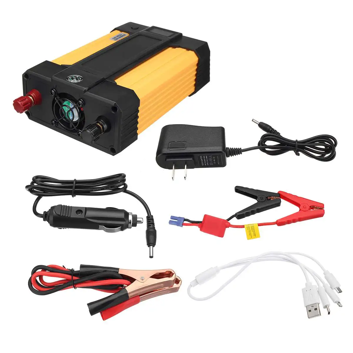 2 IN 1 Car Jump Starter Power Inverter Portable Charger Battery Power Bank 400W DC 12V To AC 220V USB Battery Booster Power Bank 2 IN 1 Car Jump Starter Power Inverter Portable Charger Battery Power Bank 400W DC 12V To AC 220V USB Battery Booster Power Bank