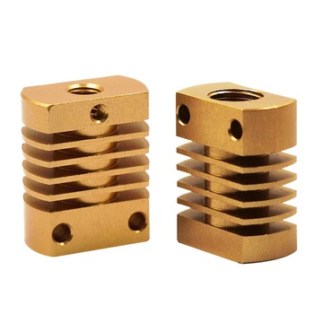 

metal Heat Sink Radiator Cooling Block For 3D Printer Mk10 Extruder (Gold)
