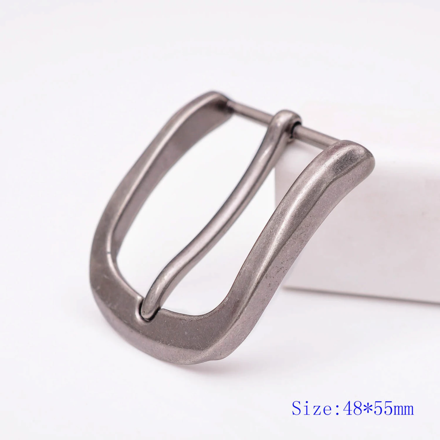 Single Prong Roller Belt Buckle Replacement - Antiqued Nickel Finish, Fits 1.5 Inch Wide Belts - View #8