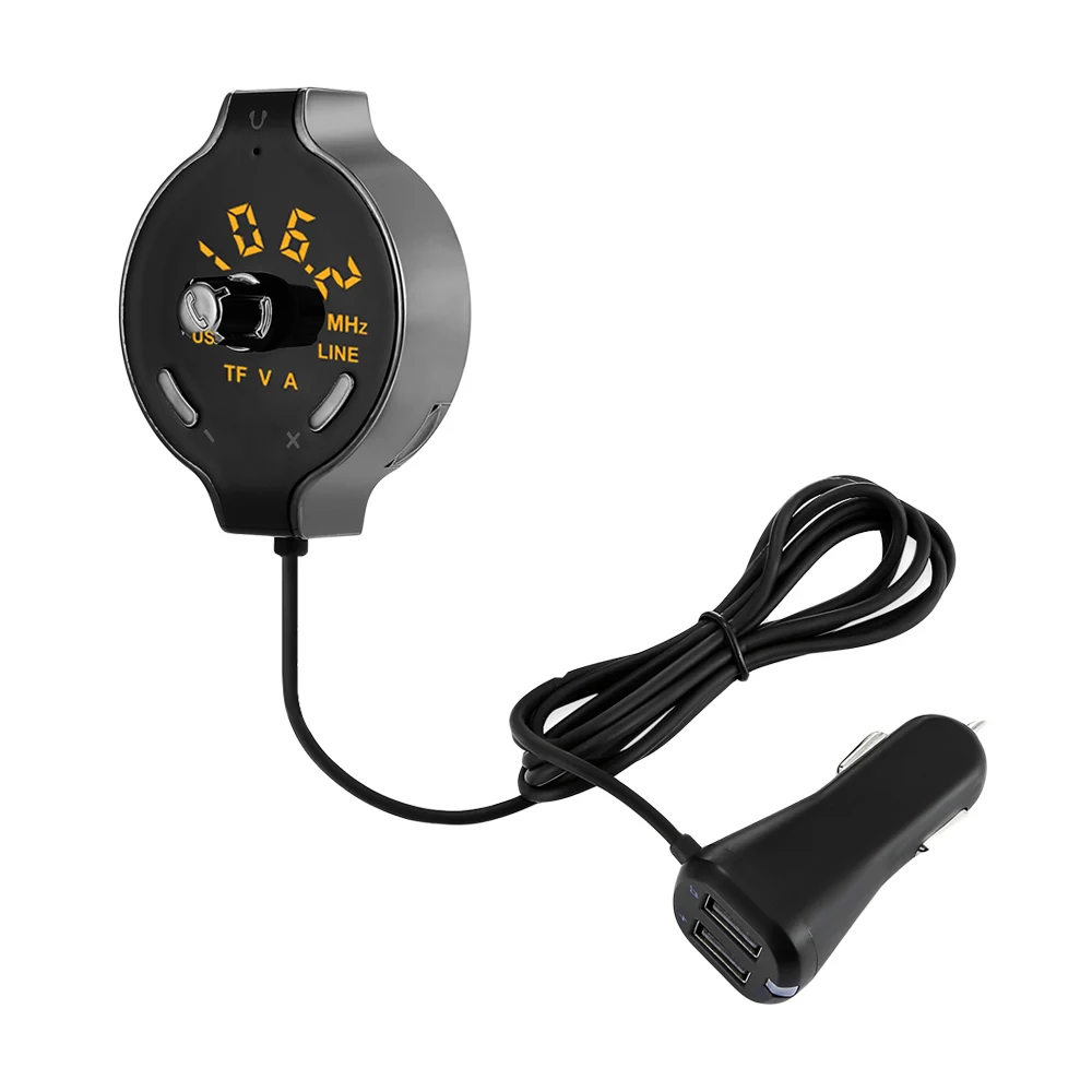 Universal 12V Bluetooth Car Kit Auto MP3 Music Player Dual USB Charger FM Transmitter Hands-free Call Cigarette Lighter