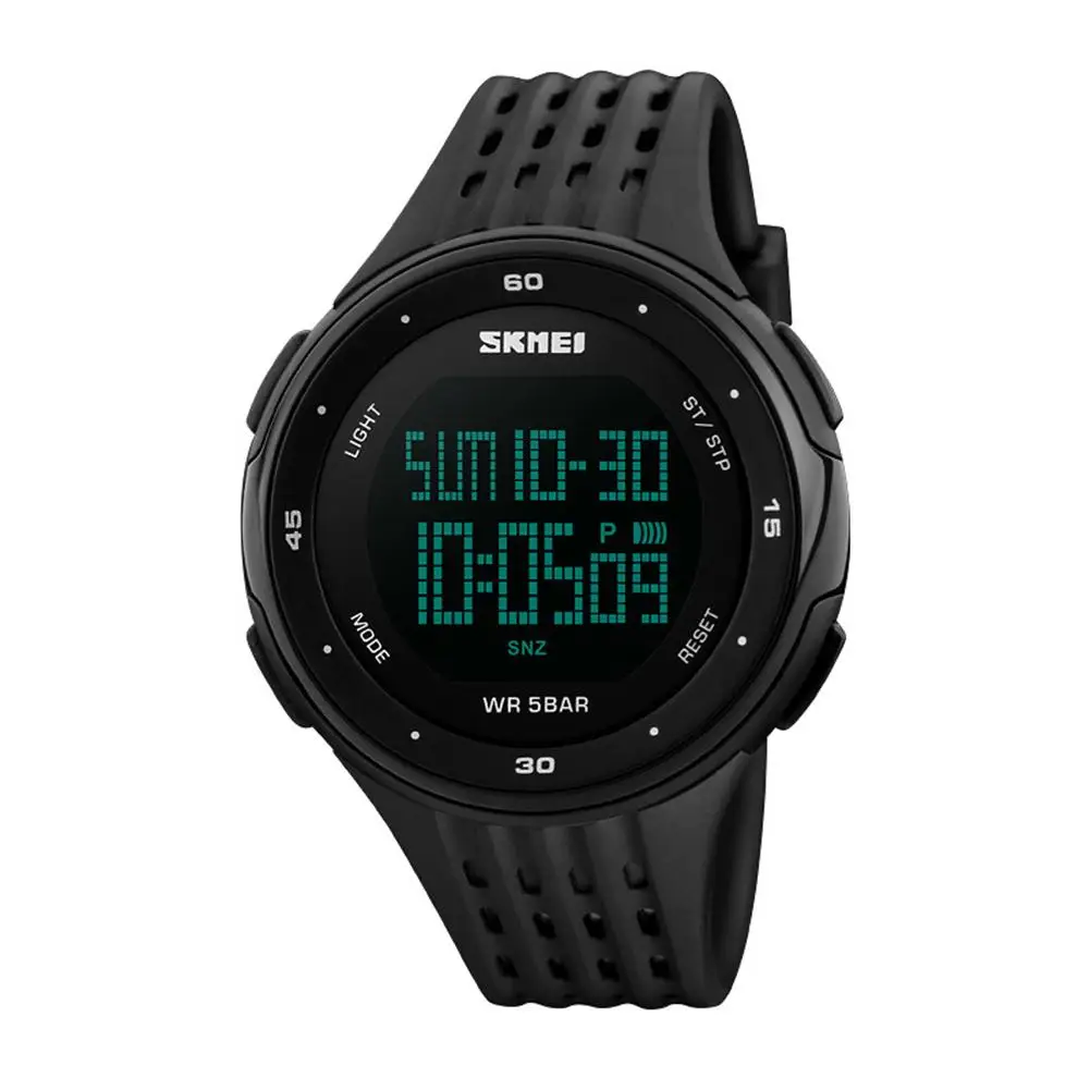 

Fashion Sport Men Digital Dual Time Zone Alarm Date Week Stopwatch Wrist Watch