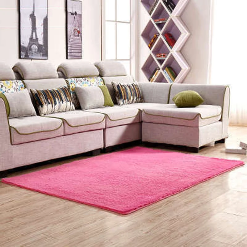Пушистые коврики Противоскользящий мохнатый ковер столовая домашняя спальня коврик, напольный ковер 80*120 см подушка Горячая