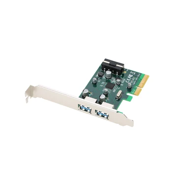 

PCI-E to 2-Port USB3.1 Type A PCI Express Expansion Card USB 3.1 Hub Controller Adapter Superspeed 10 Gbps with Big 4Pin