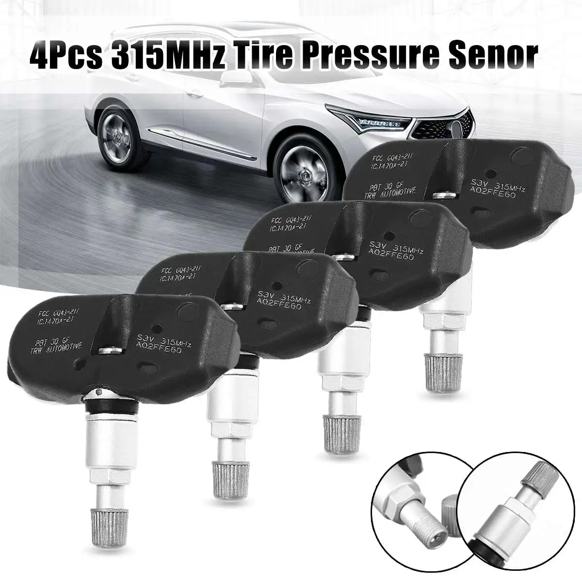 

1pcs/4pcs 315MHz Tire Pressure Sensor TPMS For MDX RL TL for Odyssey Ridgeline 06421-S3V-A01 Black Plastic 06421-S3V-A01