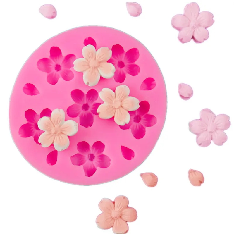 

New Pattern Cherry Blossoms Sugar Chocolates Model DIY Supplies Cake Baking Decoration Silikomart Molds Decorating Tools Making