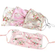 4 шт модные мягкие шелк рот маски дышащий против пыли с цветочным принтом лицевая маска намордник для Для женщин Весна