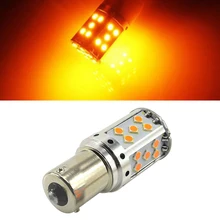 1Pc Livre de Erros 35-SMD BA15S 1156 Lâmpada LED Transformar a Luz do Sinal Âmbar Amarelo Canbus Lâmpada