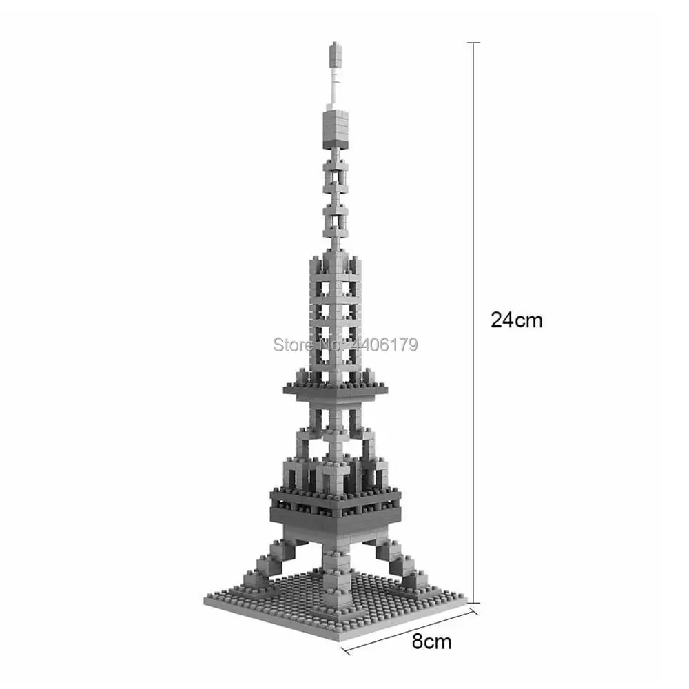

hot LegoINGlys city creators Street view Eiffel Tower Paris France Micro Diamond Building Bricks model Nanoblock brick toys gift