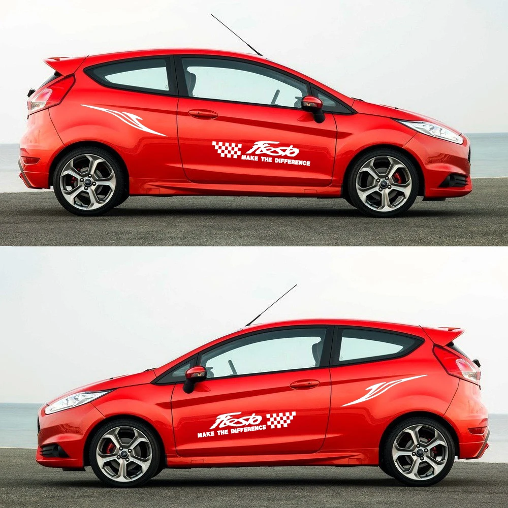 Клей наклейка для Ford Fiesta боковая на кузов автомобиля Наклейка пикапа грузовика