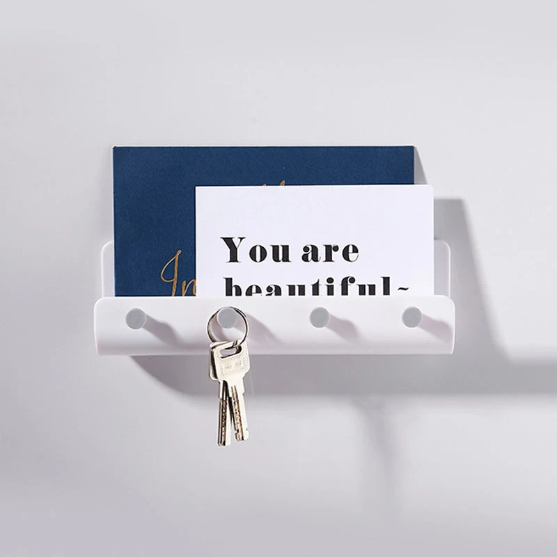 

WHISM Key Hanger Holder Wall Hook Rack Organizer Home Storage Shelf Organizer Door Room Bathroom Kitchen