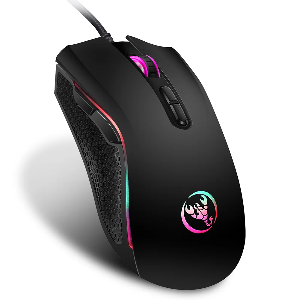 

A869 Led Optical 7 Colors Buttons Computer Accessories Game Wired USB Glowing Mouse 127*70*40 mm