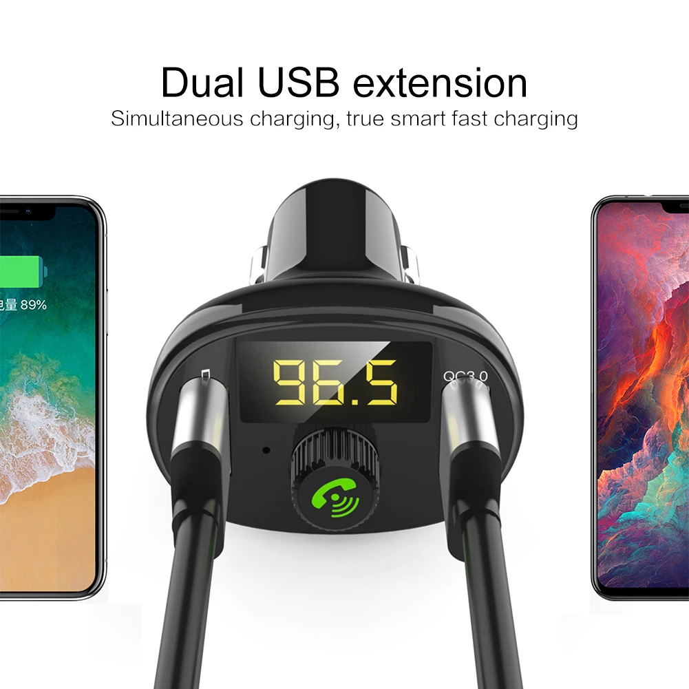 Автомобильное зарядное устройство 4 в 1 3 а с двумя USB портами для телефона монитор