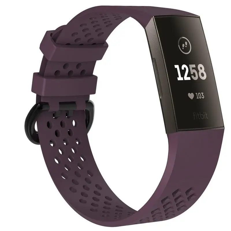 Силиконовый спортивный сменный ремешок для наручных часов Fitbit Charge 3 Charge3 смарт