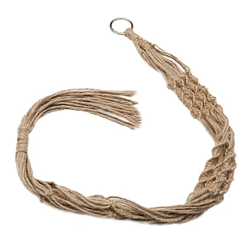 

AYHF-2 Pcs Macrame Plant Hanger Indoor Outdoor Hanging Planter Basket Jute Rope 4 Legs 41 Inch