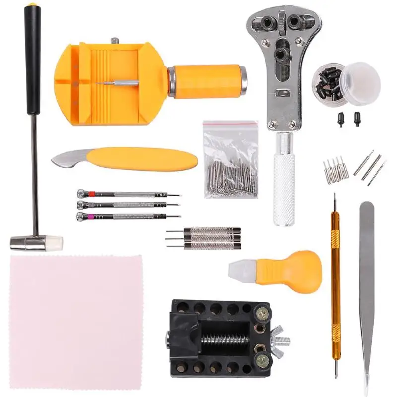 

142pcs Watch Repair Tool Kit Watch Caser Opener Pin Link Remover Spring Bar Watchmaking gereedschapset Hand Tools